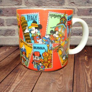Disney Mickey Mouse Stamps of The World Coffee Tea Mug Cup